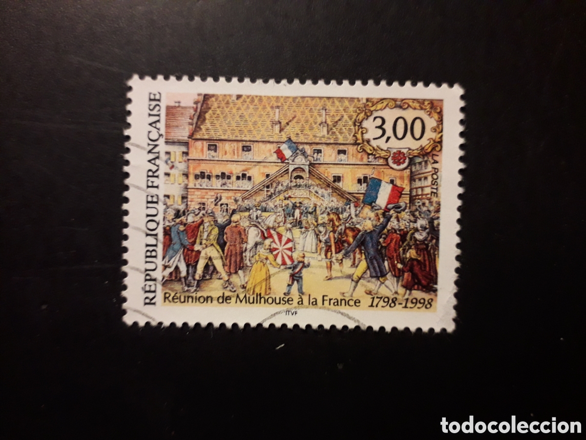 Sellos: FRANCIA YVERT 3142 SERIE COMPLETA USADA 1998 REP&Uacute;BLICA DE MULHOUSE PEDIDO M&Iacute;NIMO 3&euro;