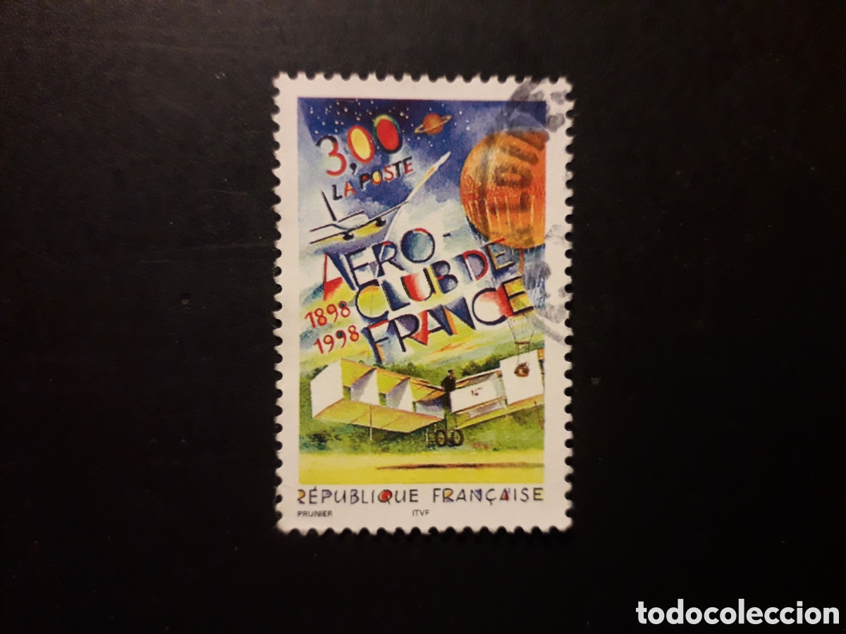 Sellos: FRANCIA YVERT 3172 SERIE COMPLETA USADA 1998 AERO CLUB, AVIONES, GLOBOS PEDIDO M&Iacute;NIMO 3&euro;