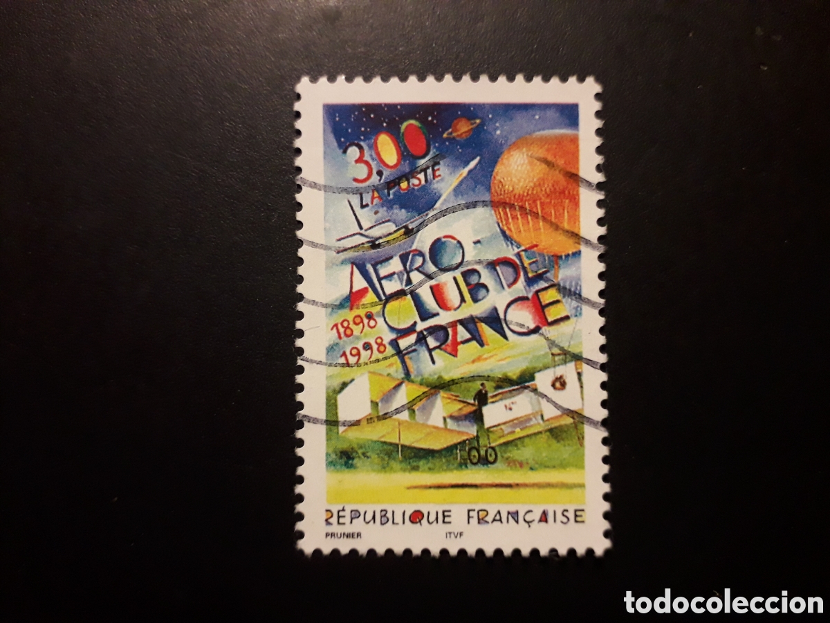 Sellos: FRANCIA YVERT 3172 SERIE COMPLETA USADA 1998 AERO CLUB, AVIONES, GLOBOS PEDIDO M&Iacute;NIMO 3&euro;