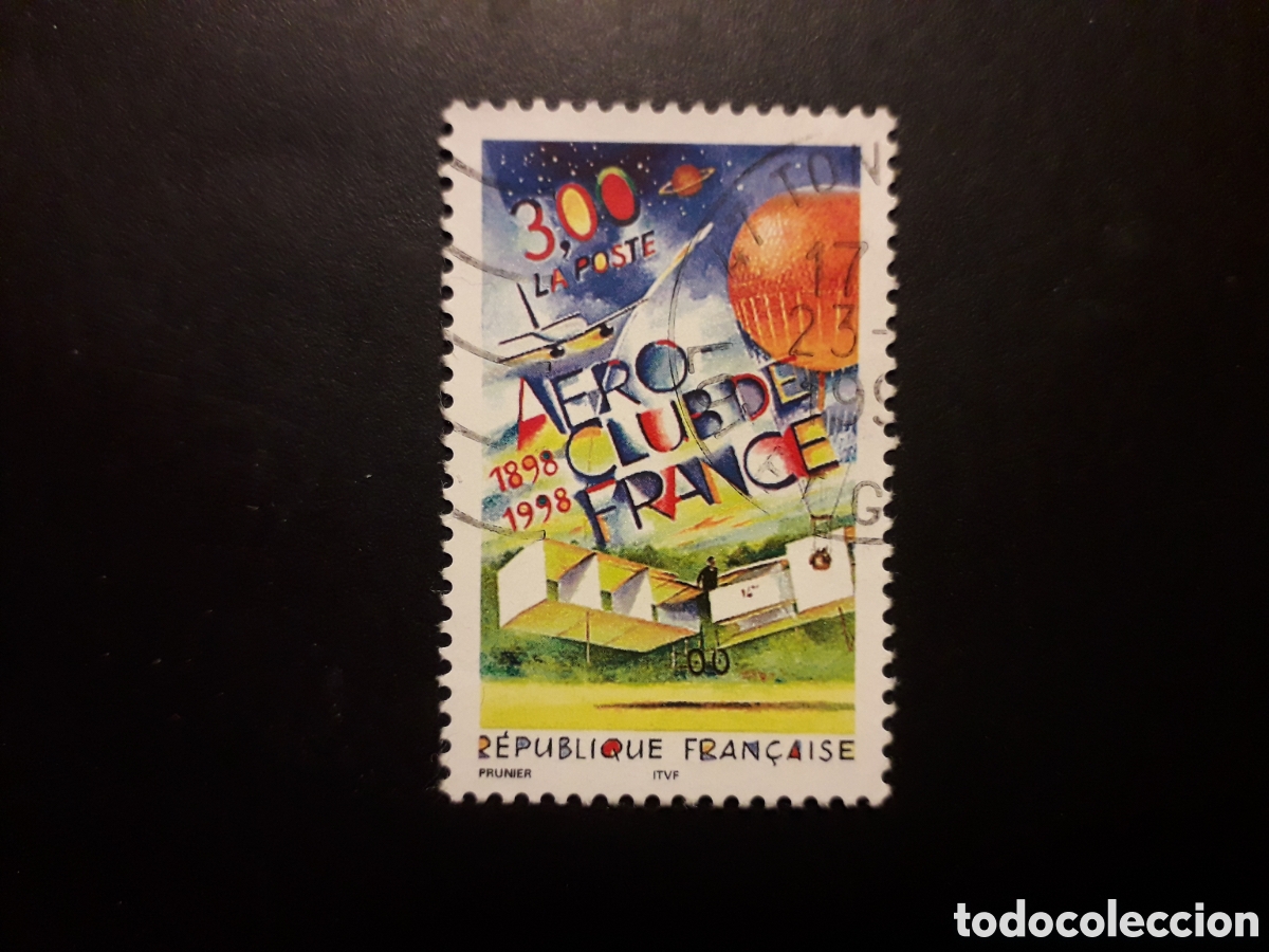Sellos: FRANCIA YVERT 3172 SERIE COMPLETA USADA 1998 AERO CLUB, AVIONES, GLOBOS PEDIDO M&Iacute;NIMO 3&euro;
