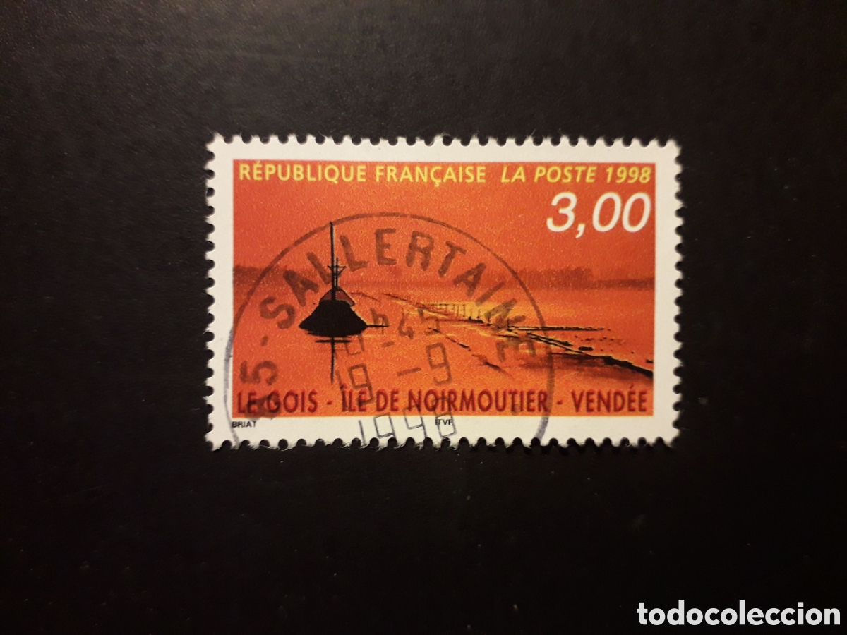 Sellos: FRANCIA YVERT 3167 SELLO SUELTO USADO 1998 TURISMO, ISLA DE NOIRMOUTIER, PEDIDO M&Iacute;NIMO 3&euro;