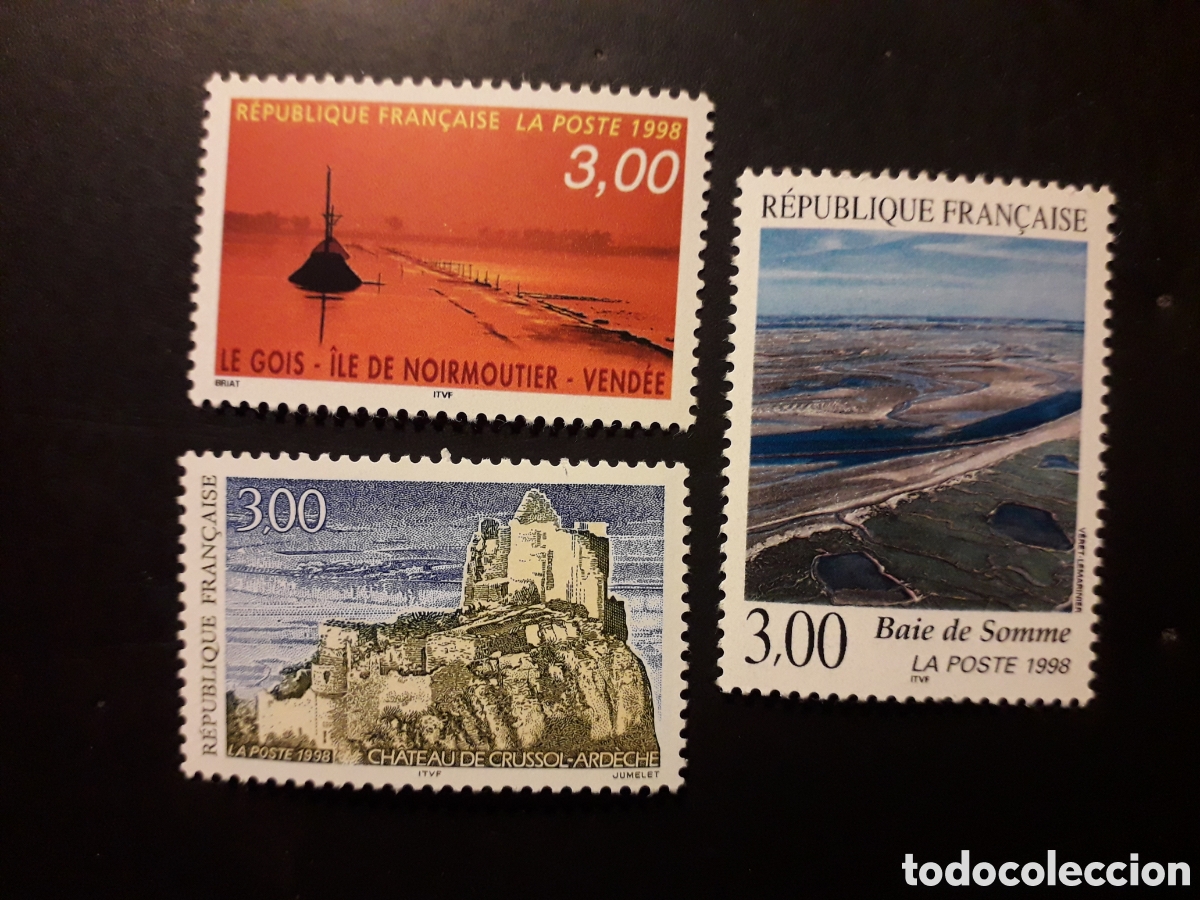 Sellos: FRANCIA YVERT 3167/9 SERIE COMPLETA NUEVA *** 1998 TURISMO, PEDIDO M&Iacute;NIMO 3&euro;