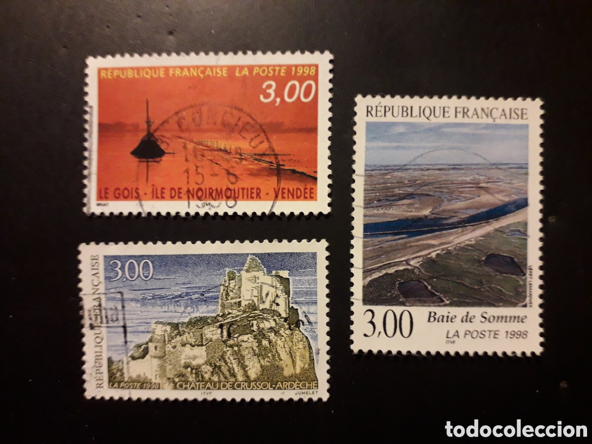 Sellos: FRANCIA YVERT 3167/9 SERIE COMPLETA USADA 1998 TURISMO, PEDIDO M&Iacute;NIMO 3&euro;