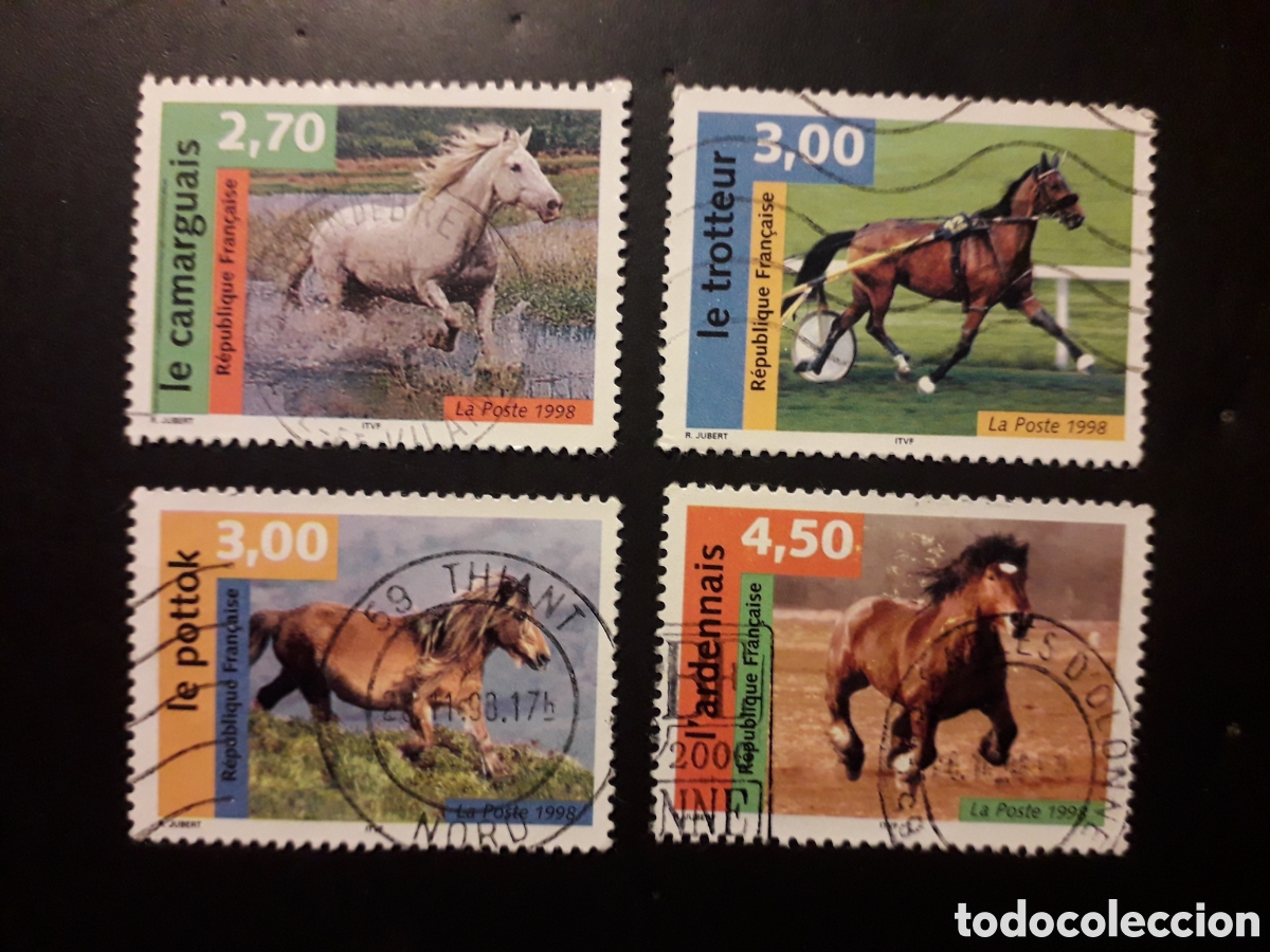 Sellos: FRANCIA YVERT 3182/5 SERIE COMPLETA USADA 1998 FAUNA, CABALLOS PEDIDO M&Iacute;NIMO 3&euro;