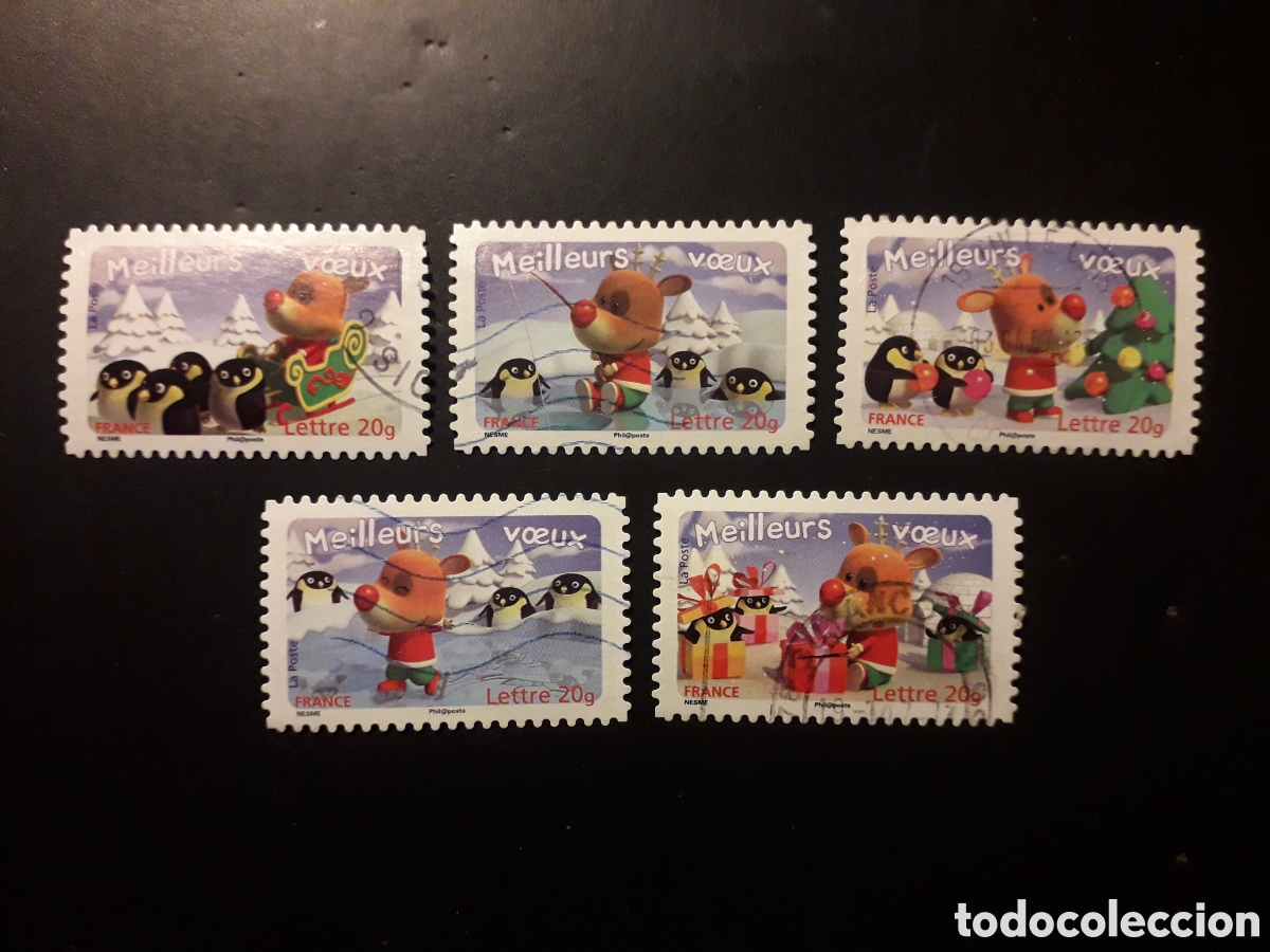 Sellos: FRANCIA YVERT AD 97/101 SERIE COMPLETA USADA 2006 FELICITACIONES NAVIDAD PEDIDO M&Iacute;NIMO 3&euro;