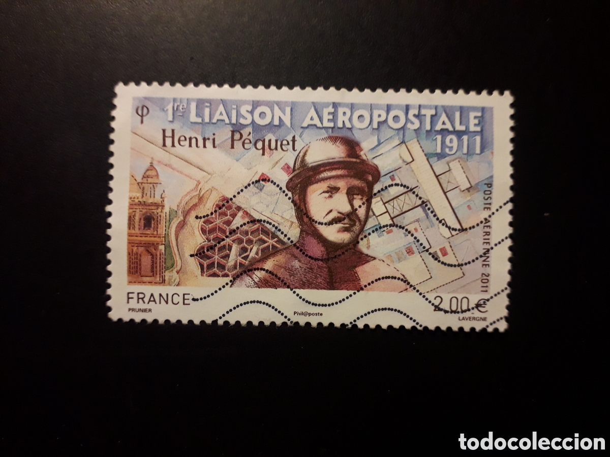 Sellos: FRANCIA YVERT A 74 SERIE COMPLETA USADA 2011 HENRI P&Eacute;QUET, AVIACI&Oacute;N PEDIDO M&Iacute;NIMO 3&euro;