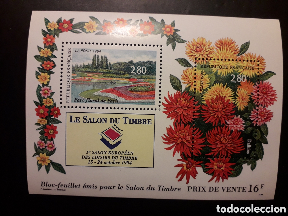 Sellos: FRANCIA YVERT HB 16 SERIE COMPLETA NUEVA *** 1993 FLORA, FLORES PEDIDO M&Iacute;NIMO 3&euro;