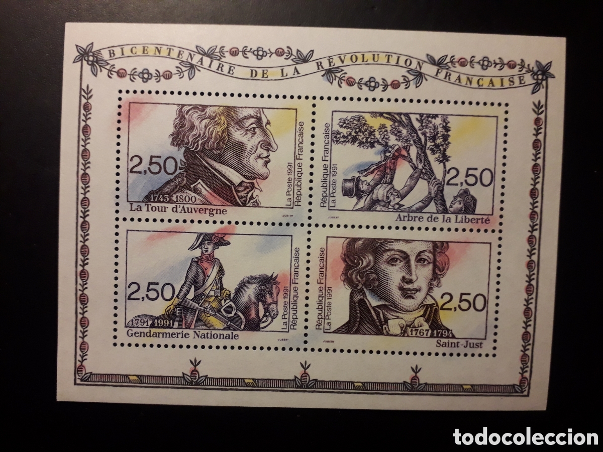 Sellos: FRANCIA YVERT HB 13 SERIE COMPLETA NUEVA *** 1991 REVOLUCI&Oacute;N FRANCESA PEDIDO M&Iacute;NIMO 3&euro;