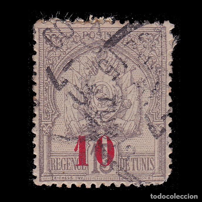 Sellos: TUNISIA FRENCH . 1908. 10c s 15c. Used. YVERT 42 + GIFT