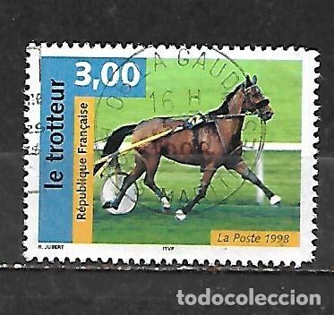 Sellos: 1998: Caballos franceses - Trotador (usado)