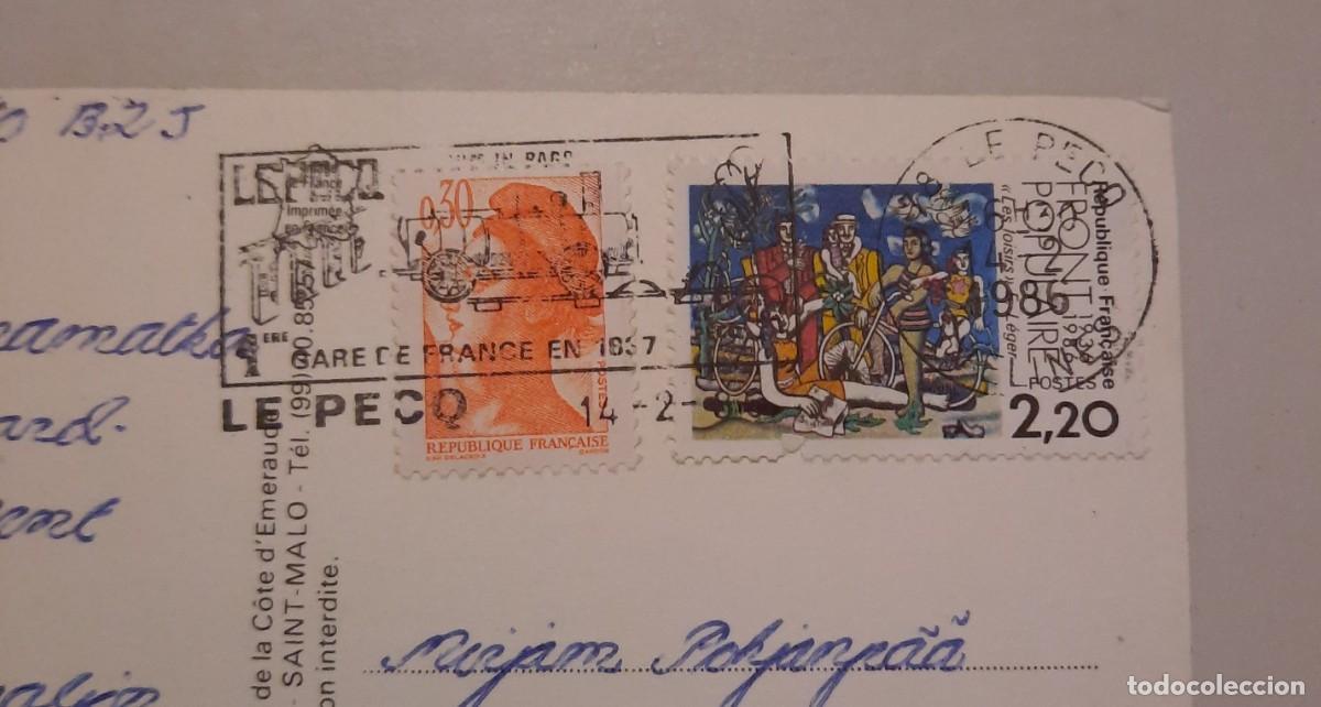 Francobolli: Francia 1986 Bretagne Le Peco postal con matasello especial