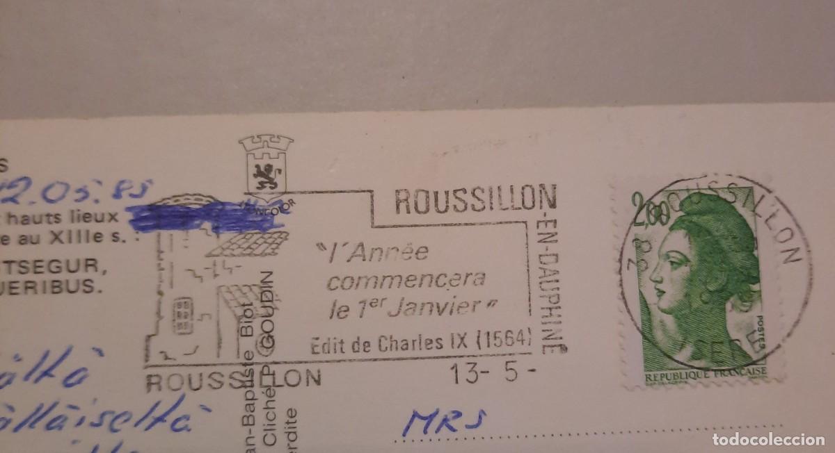 Briefmarken: Francia 1989 Roussillon postal con matasello especial