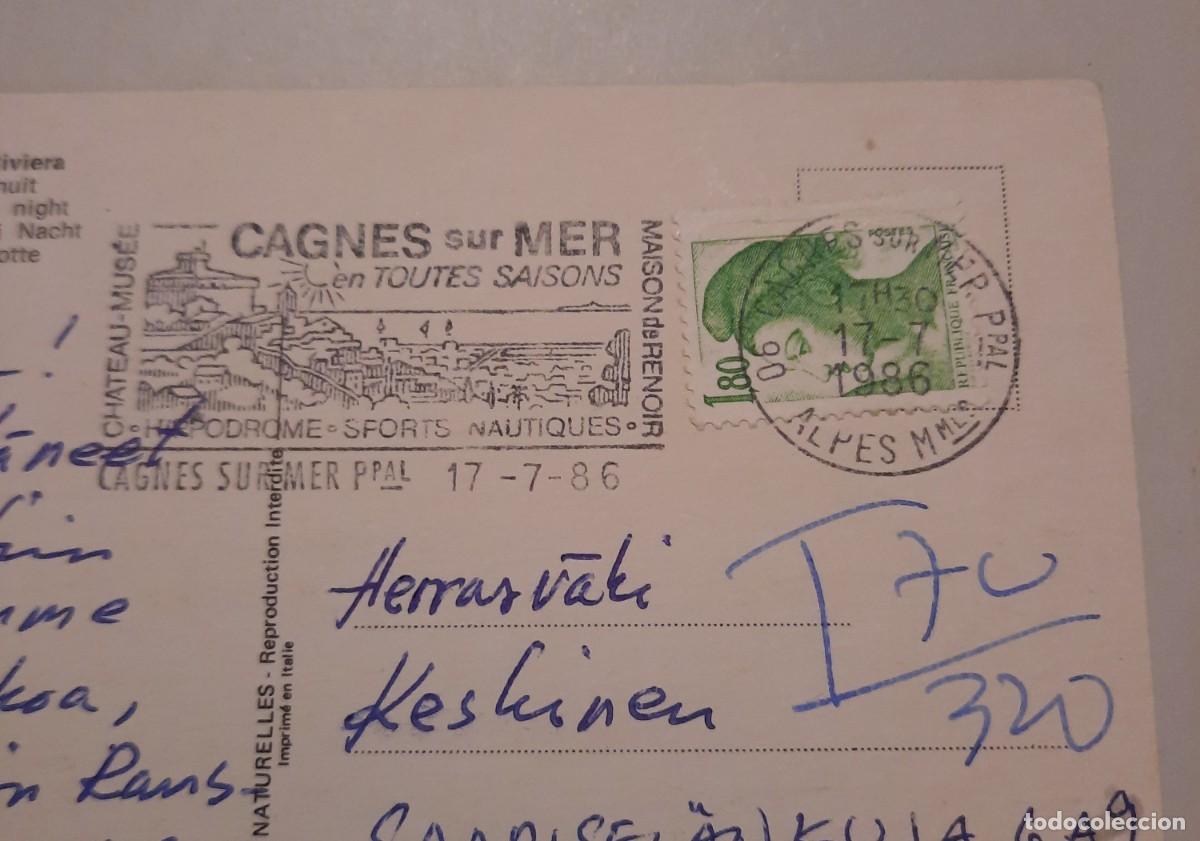 Briefmarken: Francia 1986 Niza Cagnes sur Mer postal con matasello especial