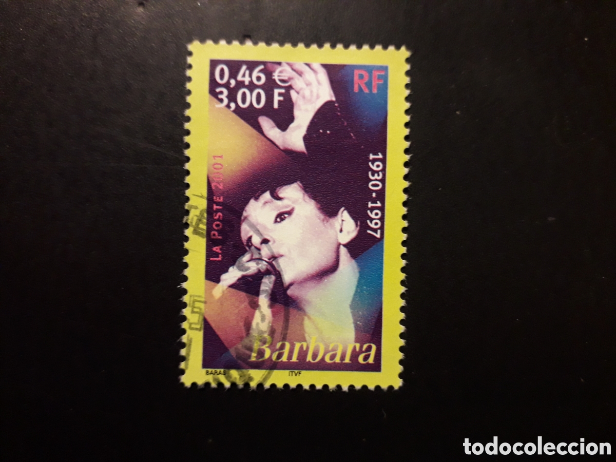 Sellos: FRANCIA YVERT 3396 SELLO SUELTO USADO 2001 BARBARA CANTANTES M&Uacute;SICA PEDIDO M&Iacute;NIMO 3&euro;