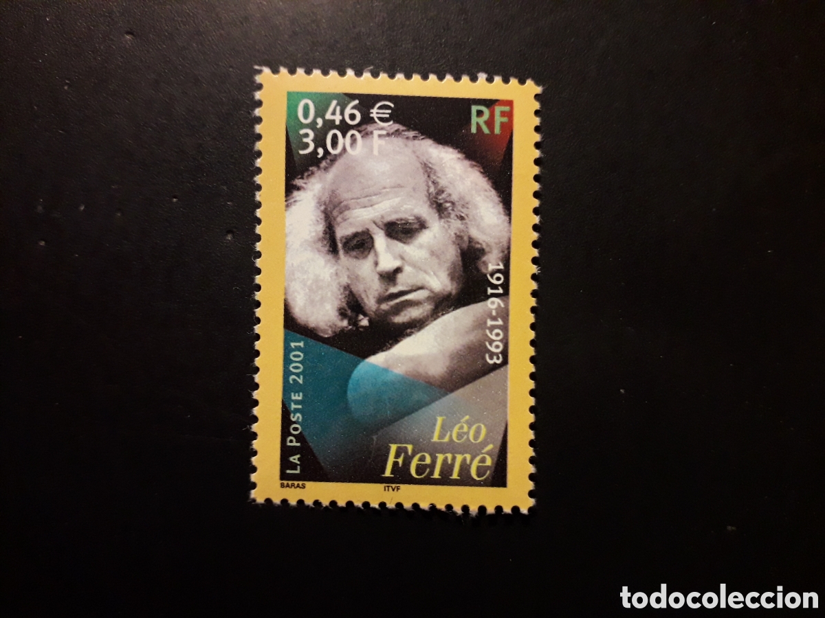 Sellos: FRANCIA YVERT 3392 SELLO SUELTO NUEVO *** 2001 L&Eacute;O FERR&Eacute; CANTANTES M&Uacute;SICA PEDIDO M&Iacute;NIMO 3&euro;