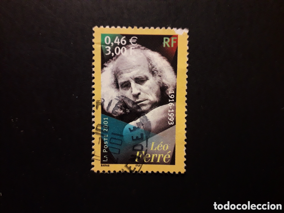 Sellos: FRANCIA YVERT 3392 SELLO SUELTO USADO 2001 L&Eacute;O FERR&Eacute; CANTANTES M&Uacute;SICA PEDIDO M&Iacute;NIMO 3&euro;