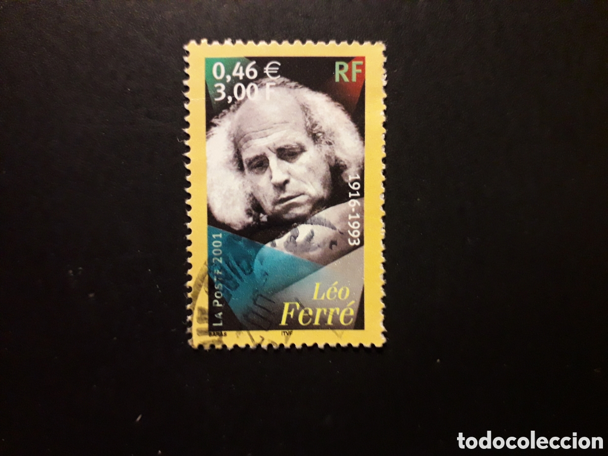 Sellos: FRANCIA YVERT 3392 SELLO SUELTO USADO 2001 L&Eacute;O FERR&Eacute; CANTANTES M&Uacute;SICA PEDIDO M&Iacute;NIMO 3&euro;