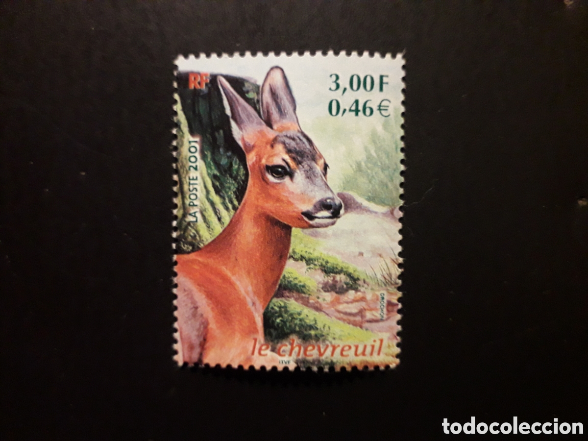 Sellos: FRANCIA YVERT 3382 SELLO SUELTO NUEVO *** 2001 FAUNA MAM&Iacute;FEROS CIERVO PEDIDO M&Iacute;NIMO 3&euro;