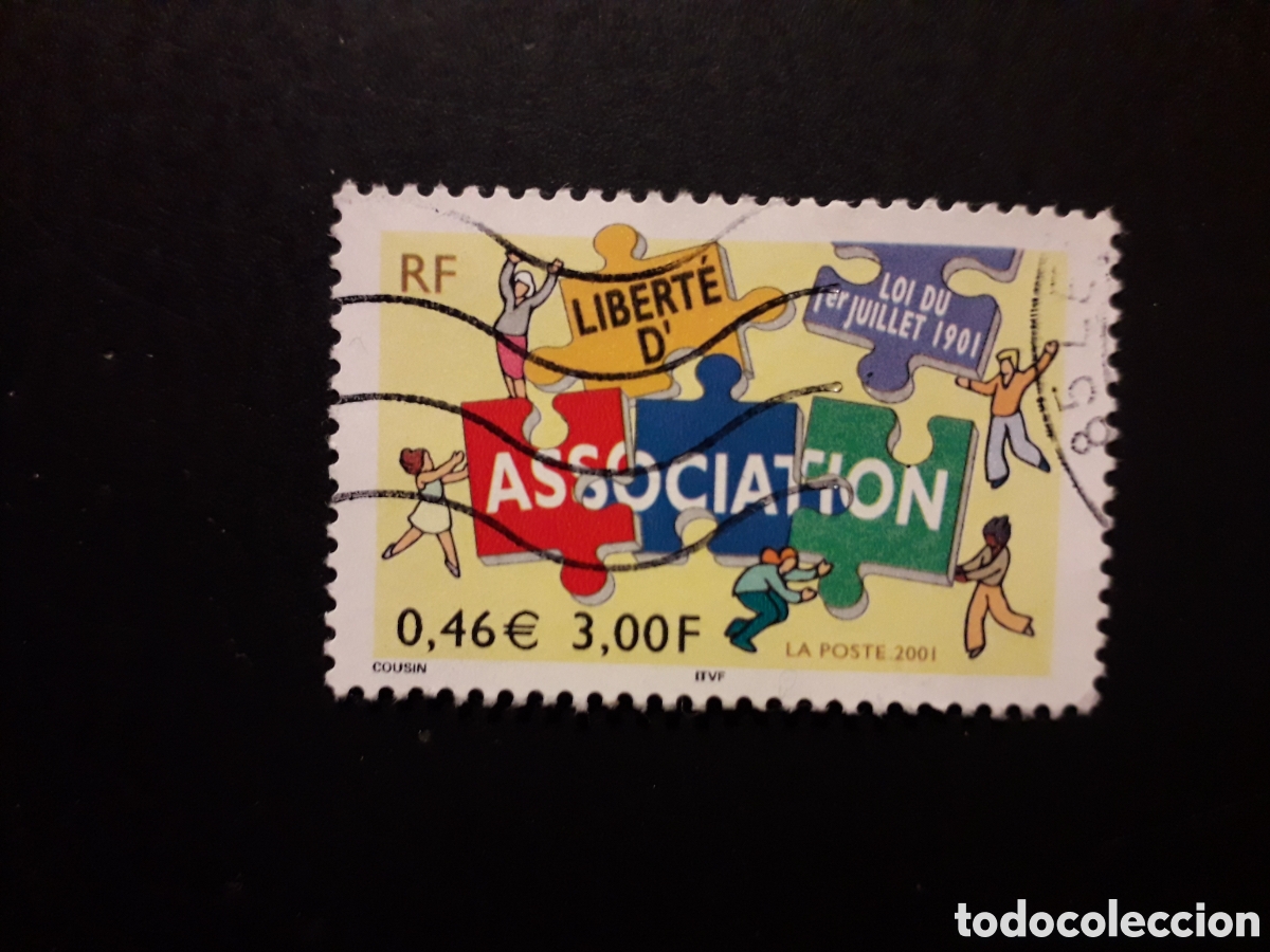 Sellos: FRANCIA YVERT 3404 SERIE COMPLETA USADA 2001 LIBERTAD DE ASOCIACI&Oacute;N PEDIDO M&Iacute;NIMO 3&euro;