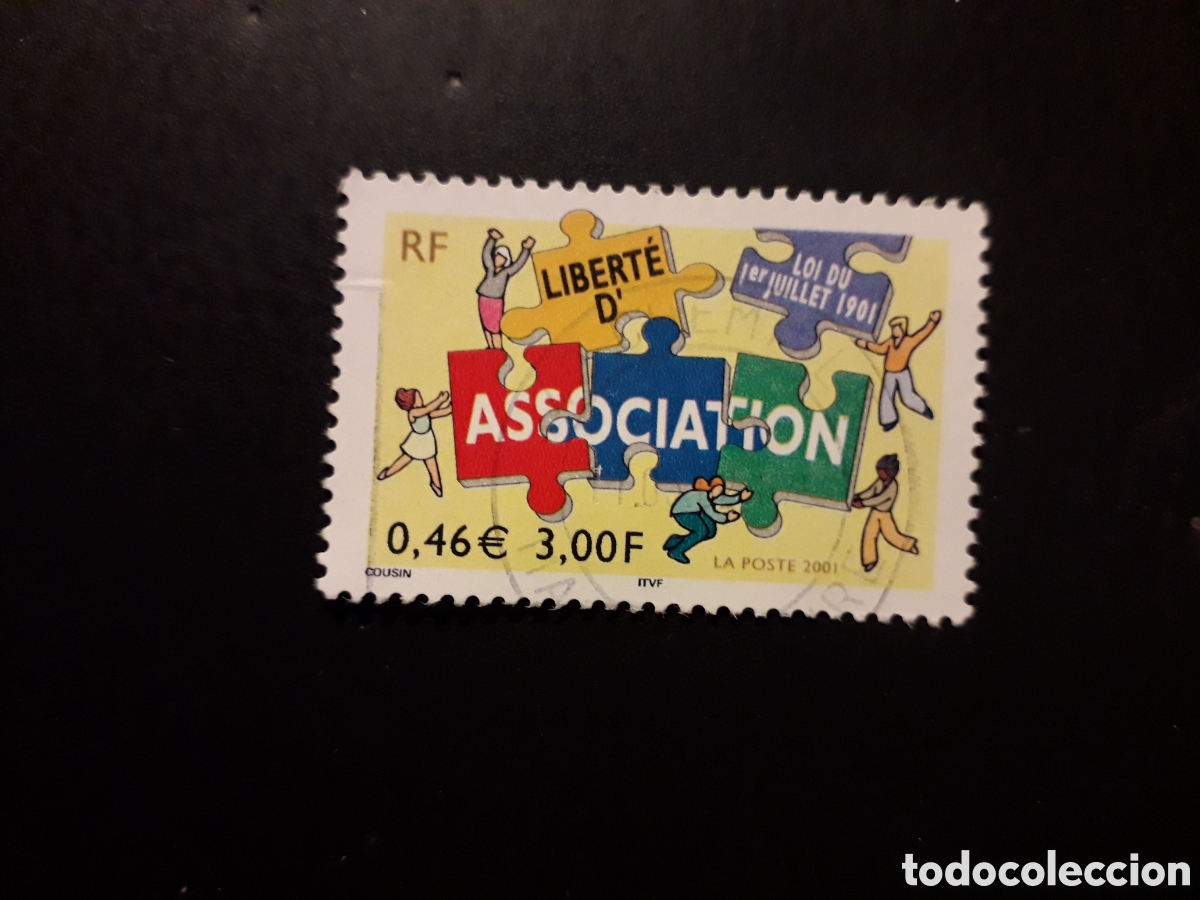 Sellos: FRANCIA YVERT 3404 SERIE COMPLETA USADA 2001 LIBERTAD DE ASOCIACI&Oacute;N PEDIDO M&Iacute;NIMO 3&euro;