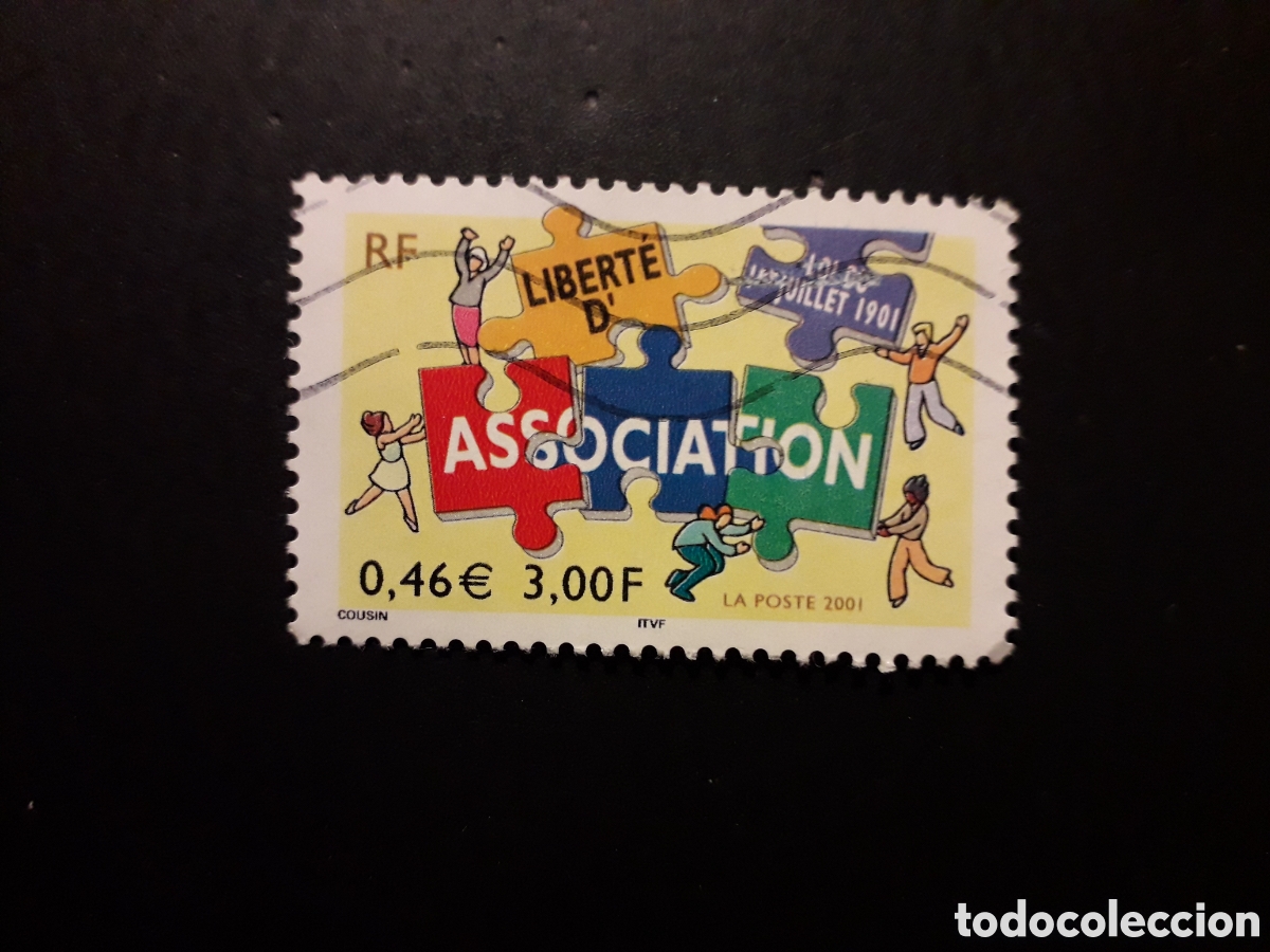Sellos: FRANCIA YVERT 3404 SERIE COMPLETA USADA 2001 LIBERTAD DE ASOCIACI&Oacute;N PEDIDO M&Iacute;NIMO 3&euro;