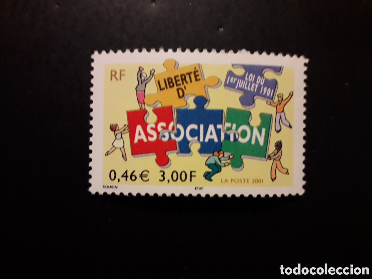 Sellos: FRANCIA YVERT 3404 SERIE COMPLETA NUEVA *** 2001 LIBERTAD DE ASOCIACI&Oacute;N PEDIDO M&Iacute;NIMO 3&euro;