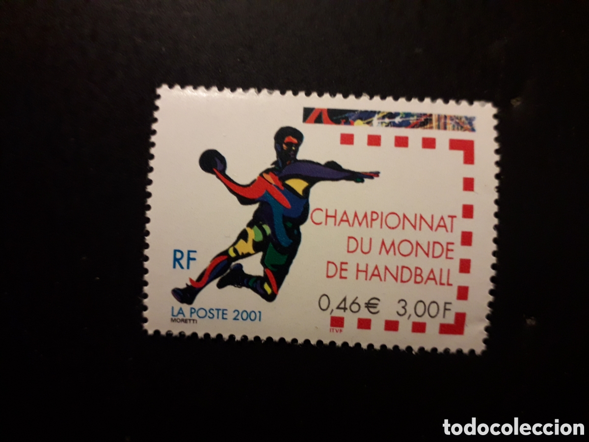 Sellos: FRANCIA YVERT 3367 SERIE COMPLETA NUEVA *** 2001 DEPORTES BALONMANO PEDIDO M&Iacute;NIMO 3&euro;