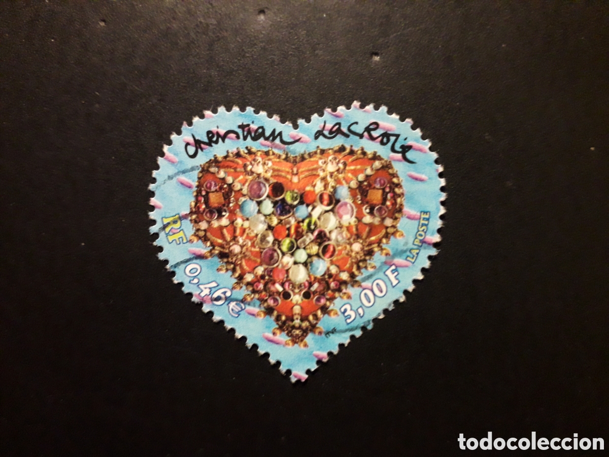 Sellos: FRANCIA YVERT 3368 SERIE COMPLETA USADA 2001 SAN VALENT&Iacute;N CORAZON C LACROIX PEDIDO M&Iacute;NIMO 3&euro;