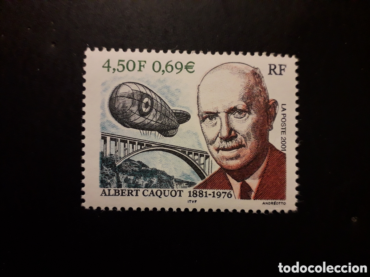 Sellos: FRANCIA YVERT 3403 SERIE COMPLETA NUEVA *** 2001 ALBERT CAQUOT, PUENTE GLOBOS PEDIDO M&Iacute;NIMO 3&euro;