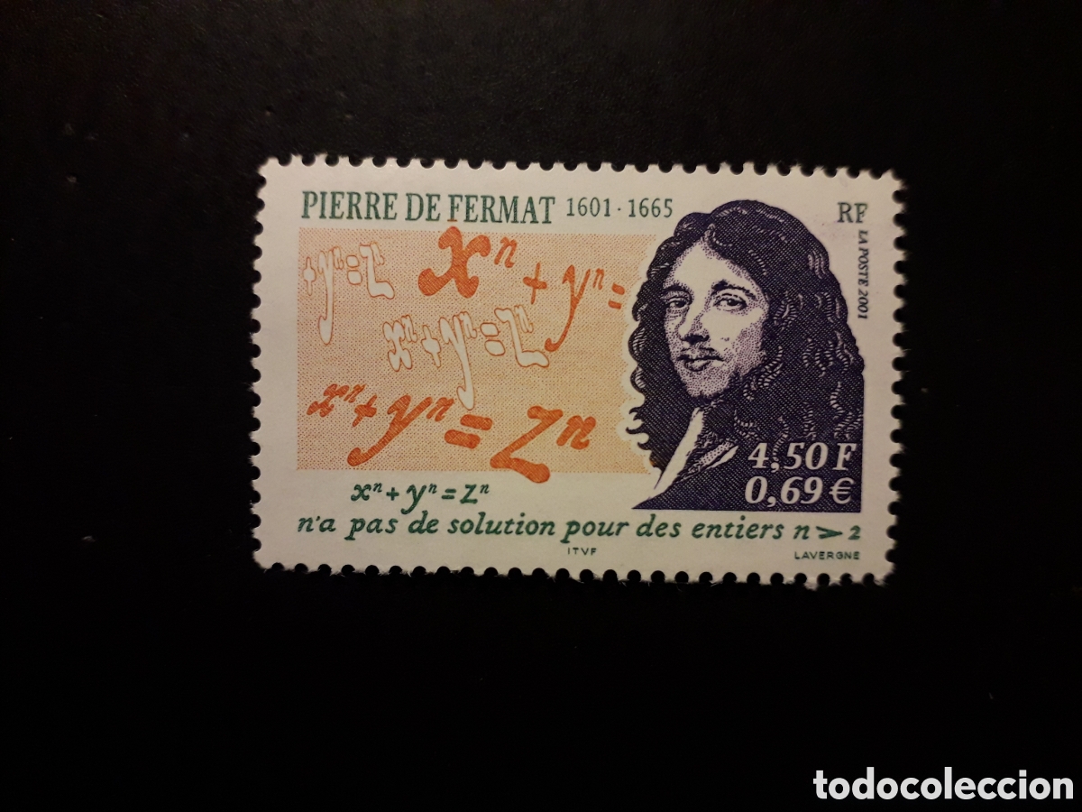 Sellos: FRANCIA YVERT 3420 SERIE COMPLETA NUEVA *** 2001 PIERRE DE FERMAT, MATEM&Aacute;TICAS, PEDIDO M&Iacute;NIMO 3&euro;