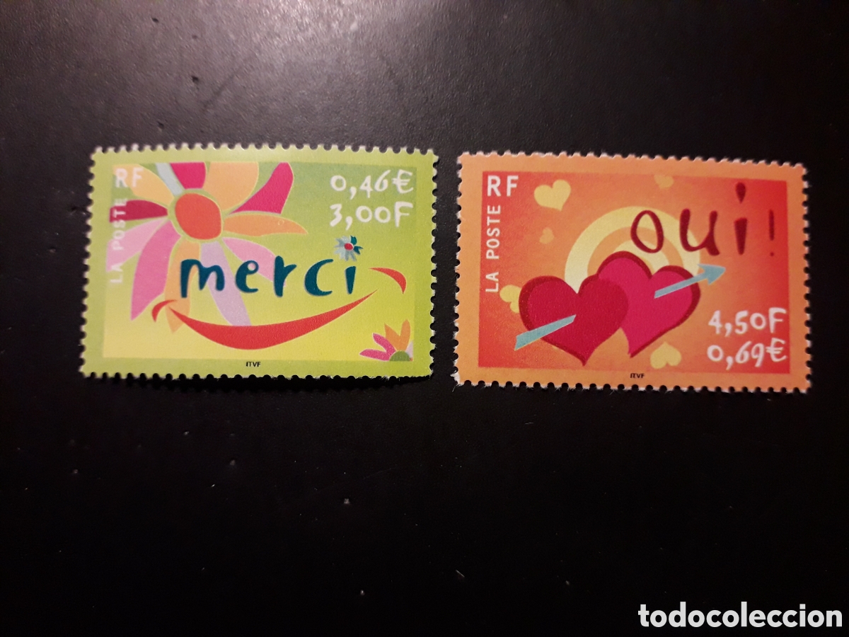 Sellos: FRANCIA YVERT 3379/80 SERIE COMPLETA NUEVA *** 2001 MENSAJES PEDIDO M&Iacute;NIMO 3&euro;