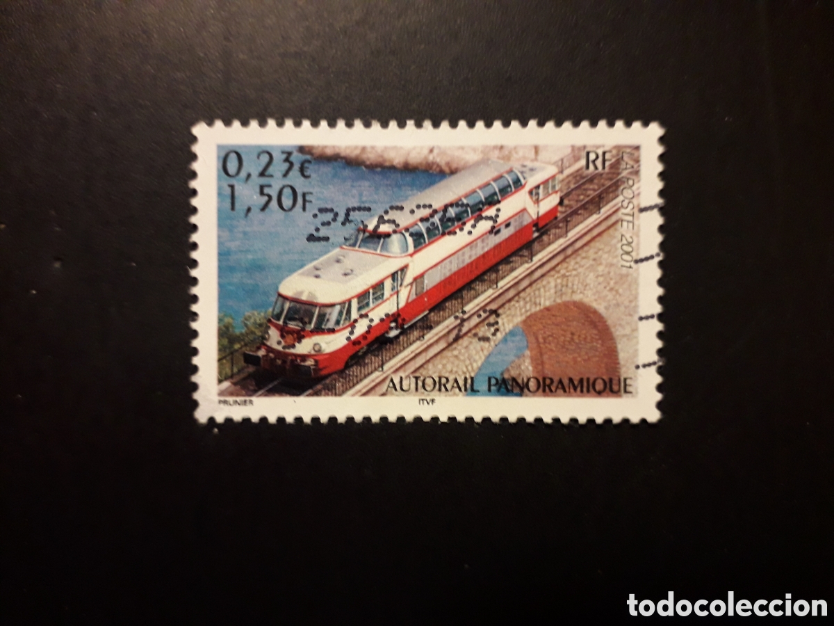 Sellos: FRANCIA YVERT 3413 SELLO SUELTO USADO 2001 TRENES PEDIDO M&Iacute;NIMO 3&euro;