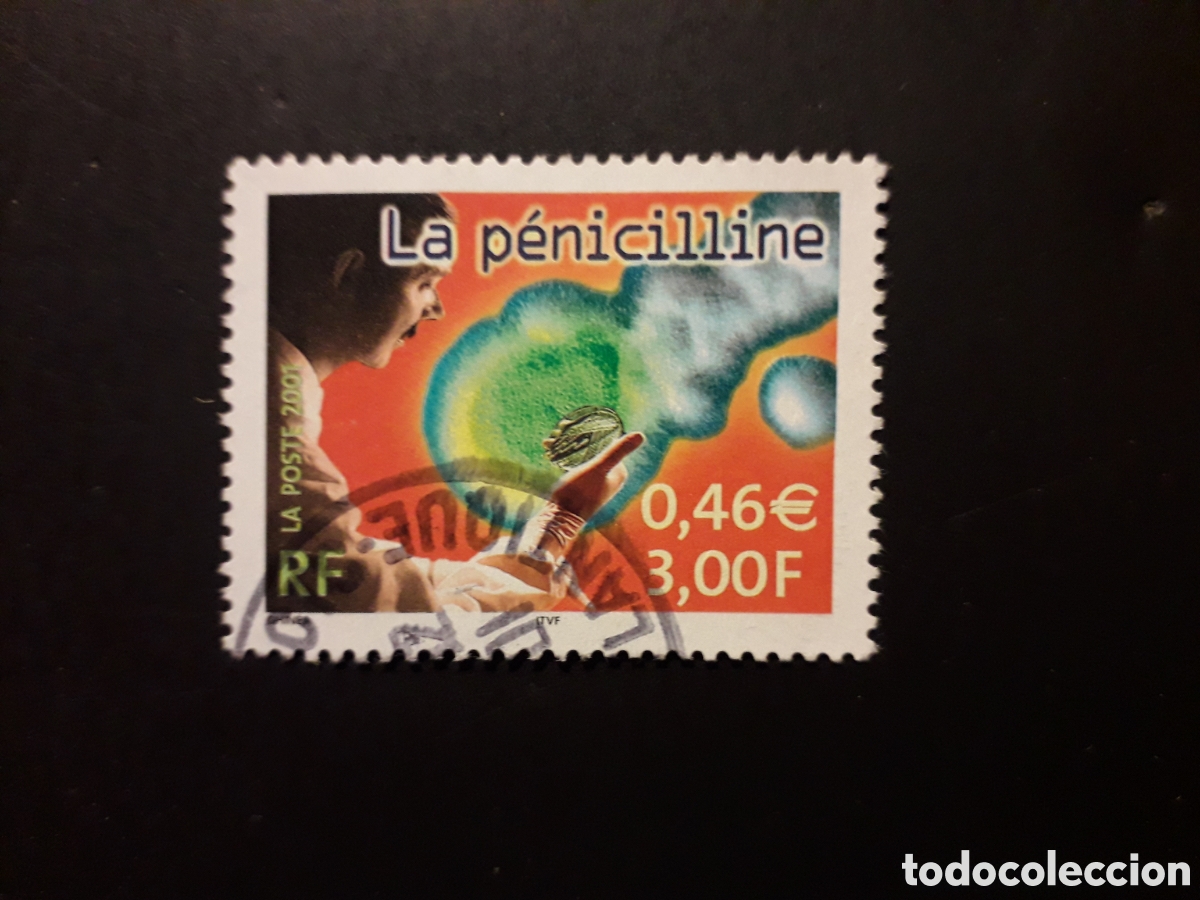 Sellos: FRANCIA YVERT 3422 SELLO SUELTO USADO 2001 PENICILINA, MEDICINA PEDIDO M&Iacute;NIMO 3&euro;