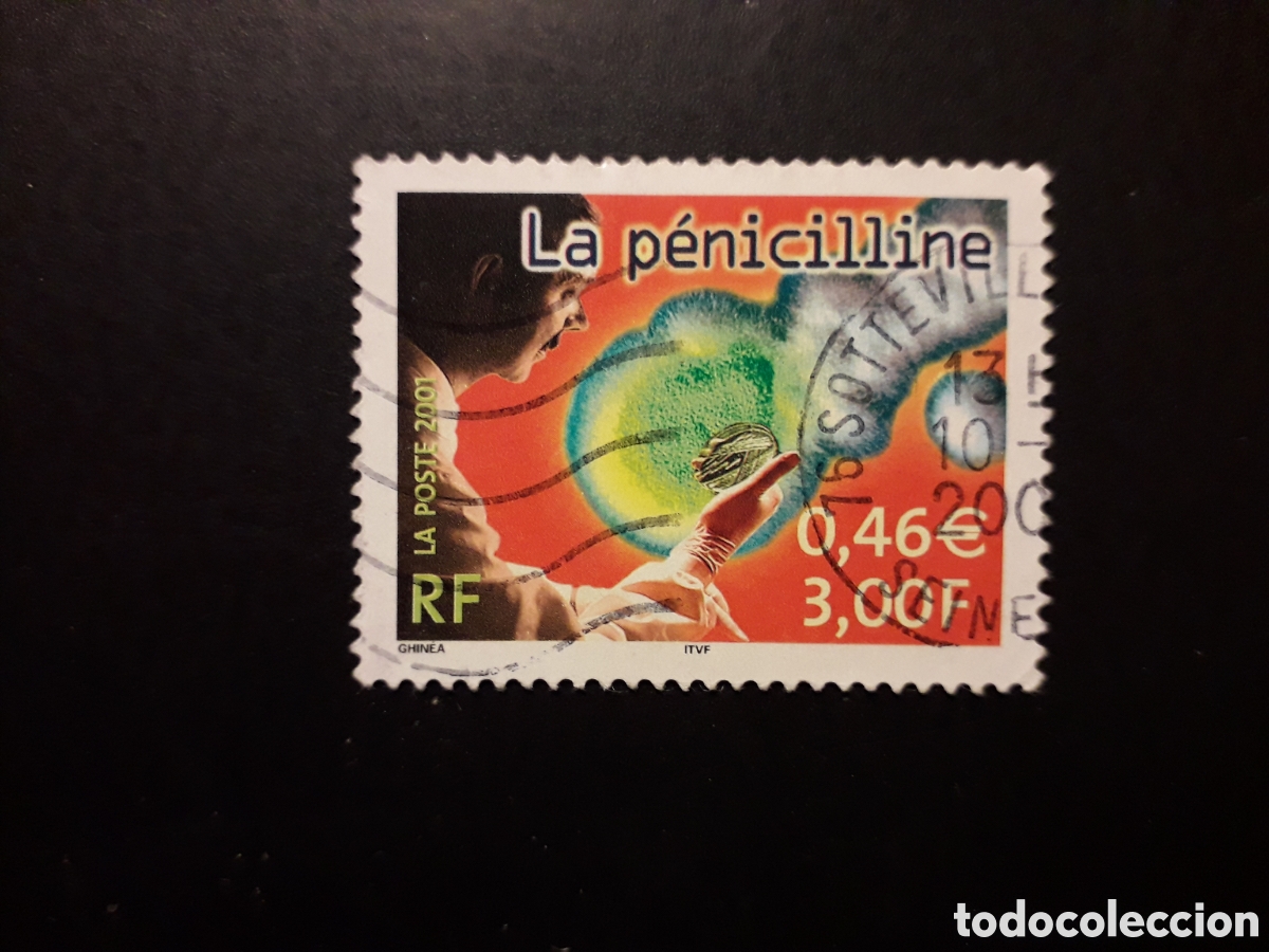 Sellos: FRANCIA YVERT 3422 SELLO SUELTO USADO 2001 PENICILINA, MEDICINA PEDIDO M&Iacute;NIMO 3&euro;