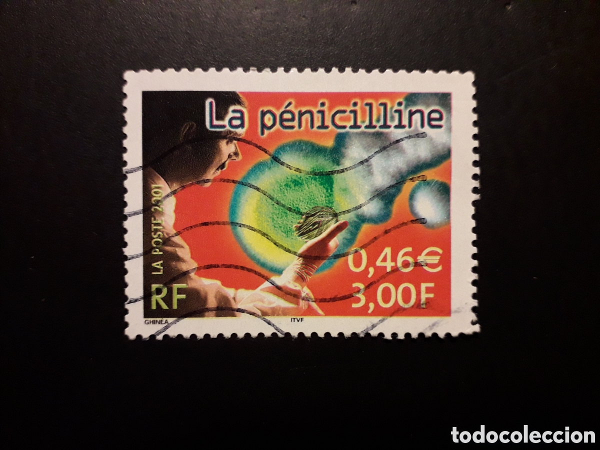 Sellos: FRANCIA YVERT 3422 SELLO SUELTO USADO 2001 PENICILINA, MEDICINA PEDIDO M&Iacute;NIMO 3&euro;