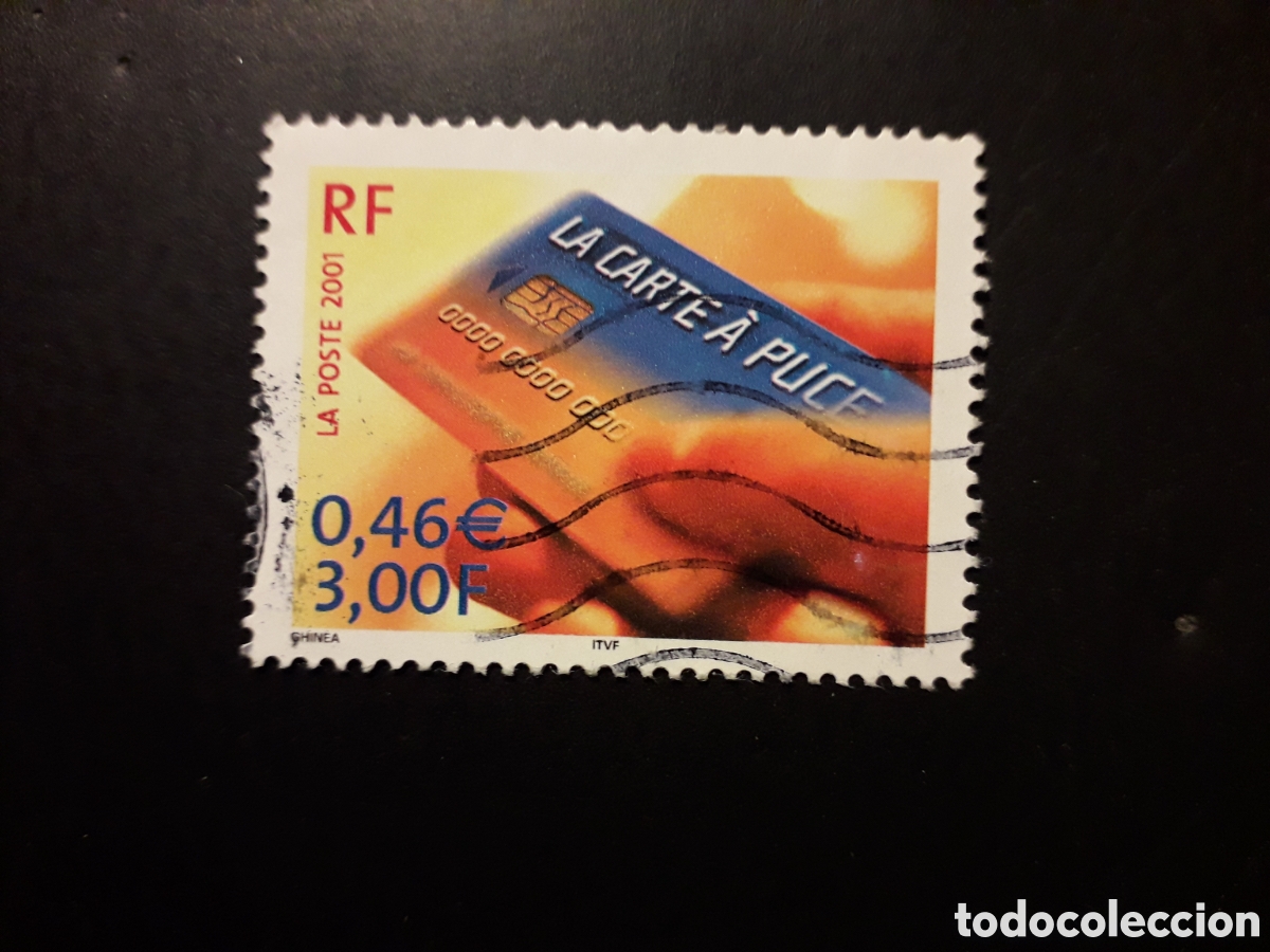Sellos: FRANCIA YVERT 3426 SELLO SUELTO USADO 2001 TARJETA DE PAGO PEDIDO M&Iacute;NIMO 3&euro;