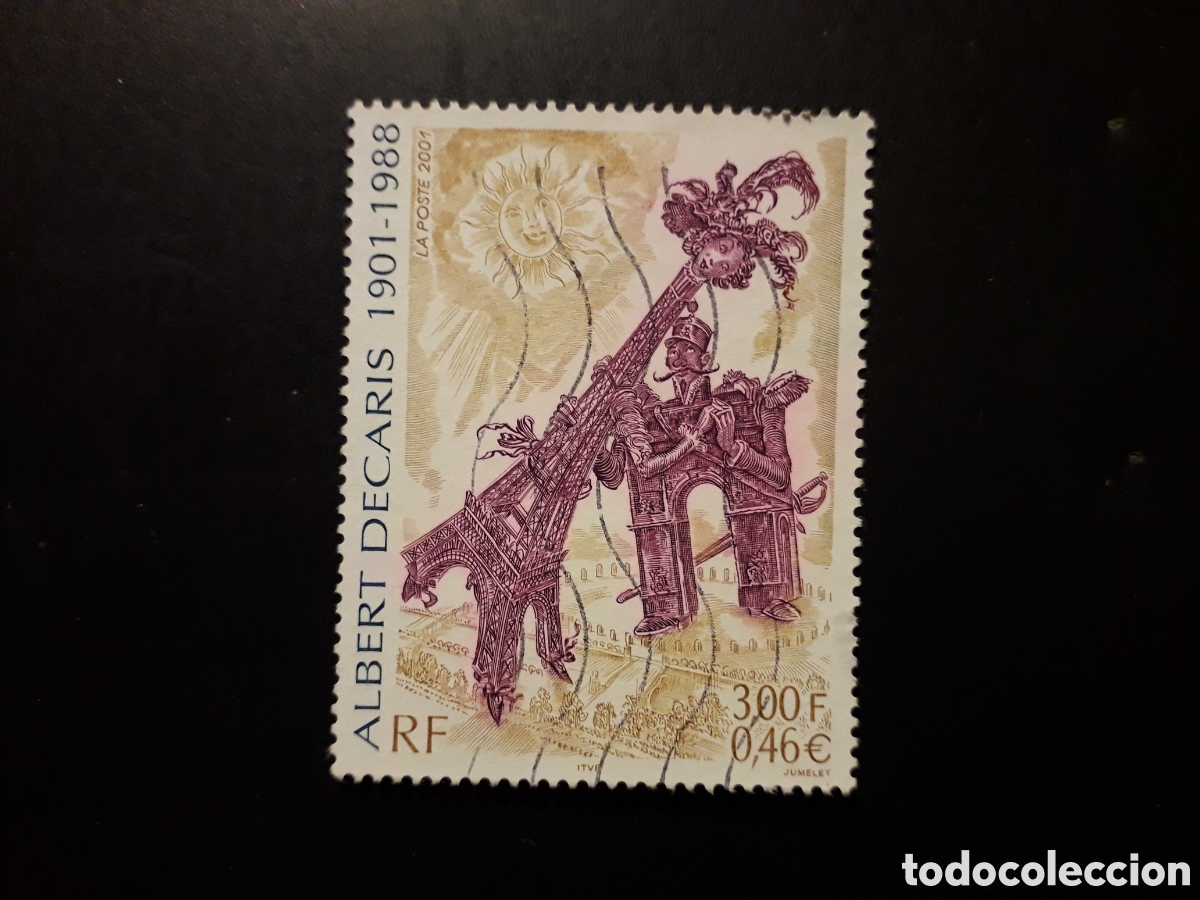 Sellos: FRANCIA YVERT 3435 SERIE COMPLETA USADA 2001 ALBERT DECARIS, GRABADOR, PEDIDO M&Iacute;NIMO 3&euro;