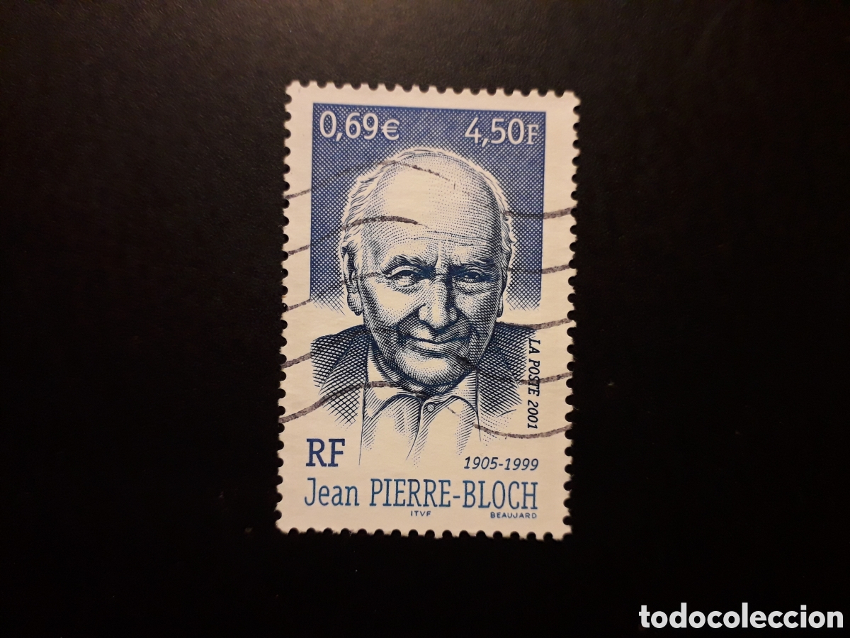 Sellos: FRANCIA YVERT 3434 SERIE COMPLETA USADA 2001 JEAN PIERRE BLOCH, POL&Iacute;TICO PEDIDO M&Iacute;NIMO 3&euro;
