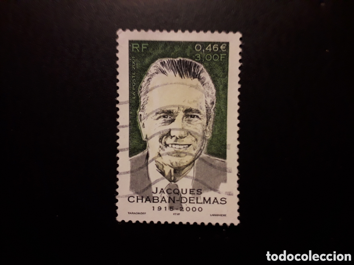 Sellos: FRANCIA YVERT 3430 SERIE COMPLETA USADA 2001 JACQUES CHABAN DELMAS POL&Iacute;TICO PEDIDO M&Iacute;NIMO 3&euro;