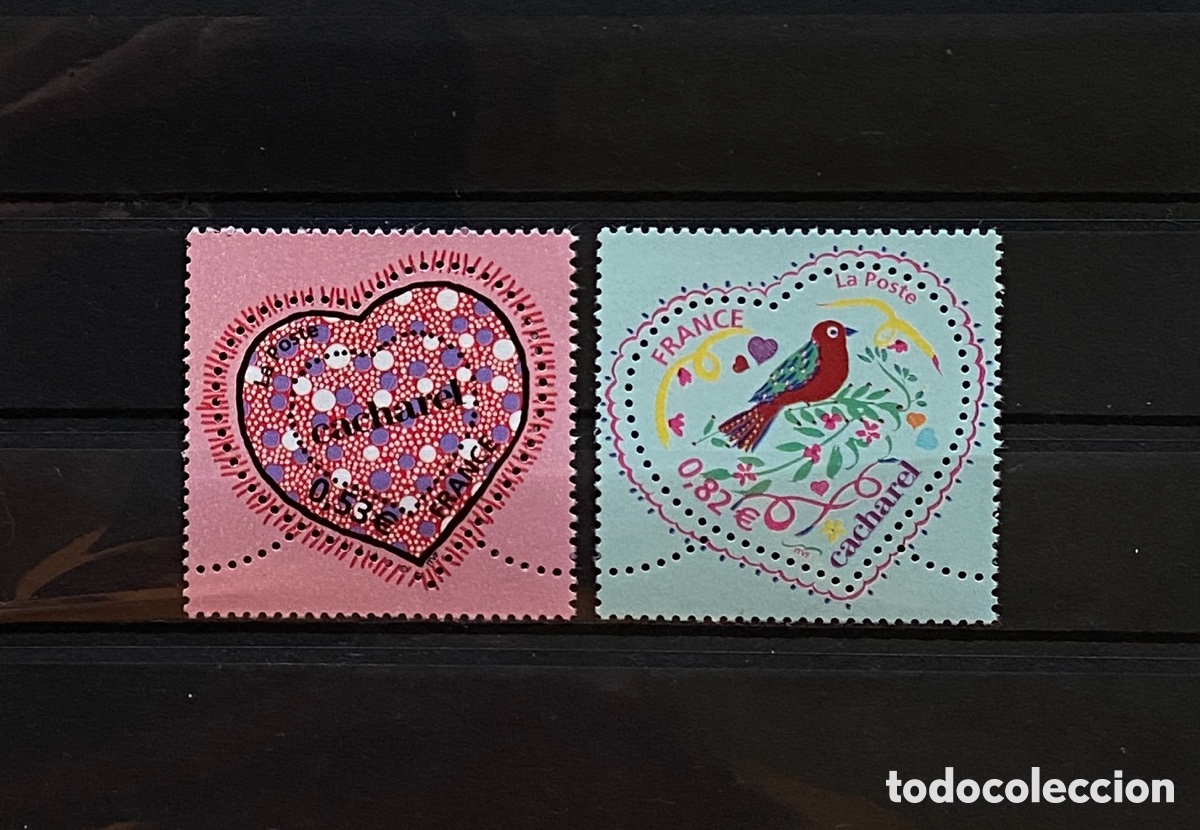 Selos: Sellos, nuevo, de Francia 2005. Yvert 3747/47 San Valent&iacute;n Corazones