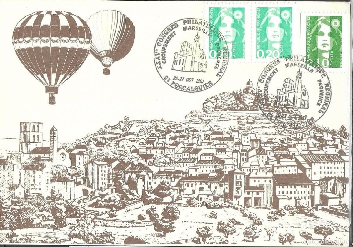 Sellos: TARJETA DE FRANCIA 1991, FORCALQUIER