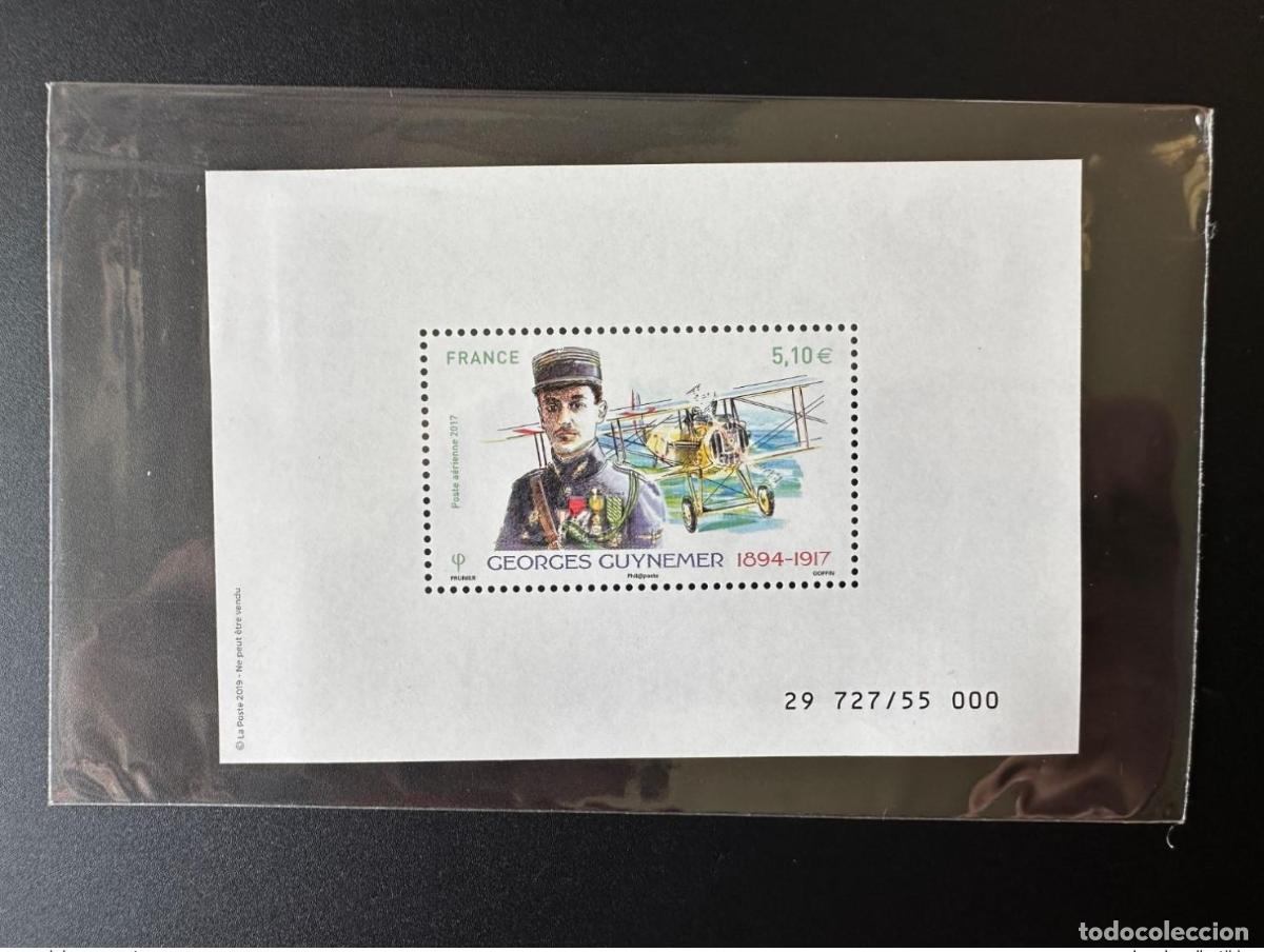 Timbres: Francia 2017/2019 G. Guynemer Air Mail impreso con 55 000 ejemplares numerados &iexcl;RARO!