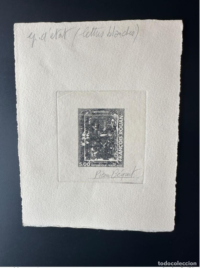 Stamps: Francia 1991 YT 2730 Prueba art&iacute;stica ETAT STATE Fran&ccedil;ois Rouan Pintura Arte