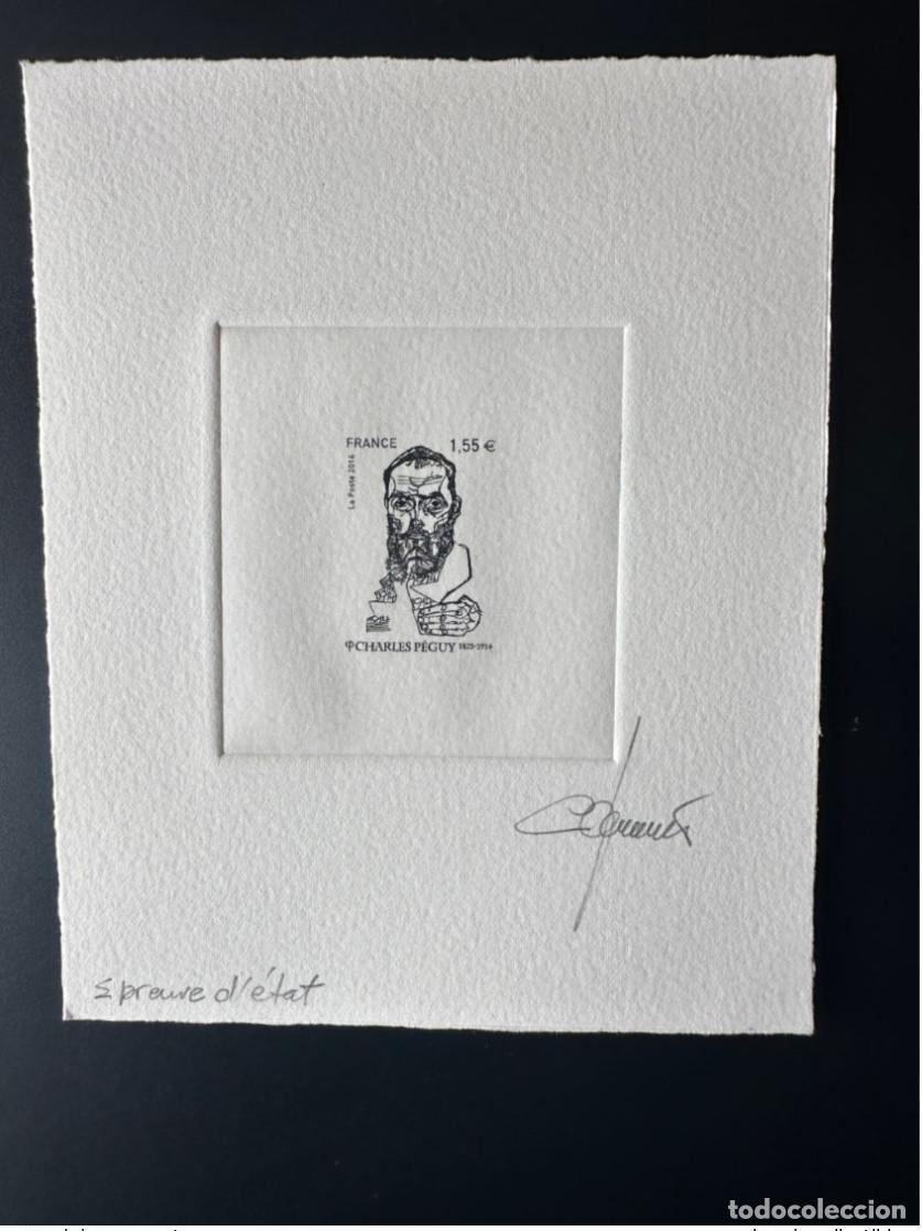 Stamps: Francia 2014 YT 4898 Prueba art&iacute;stica de estado Charles P&eacute;guy escritor