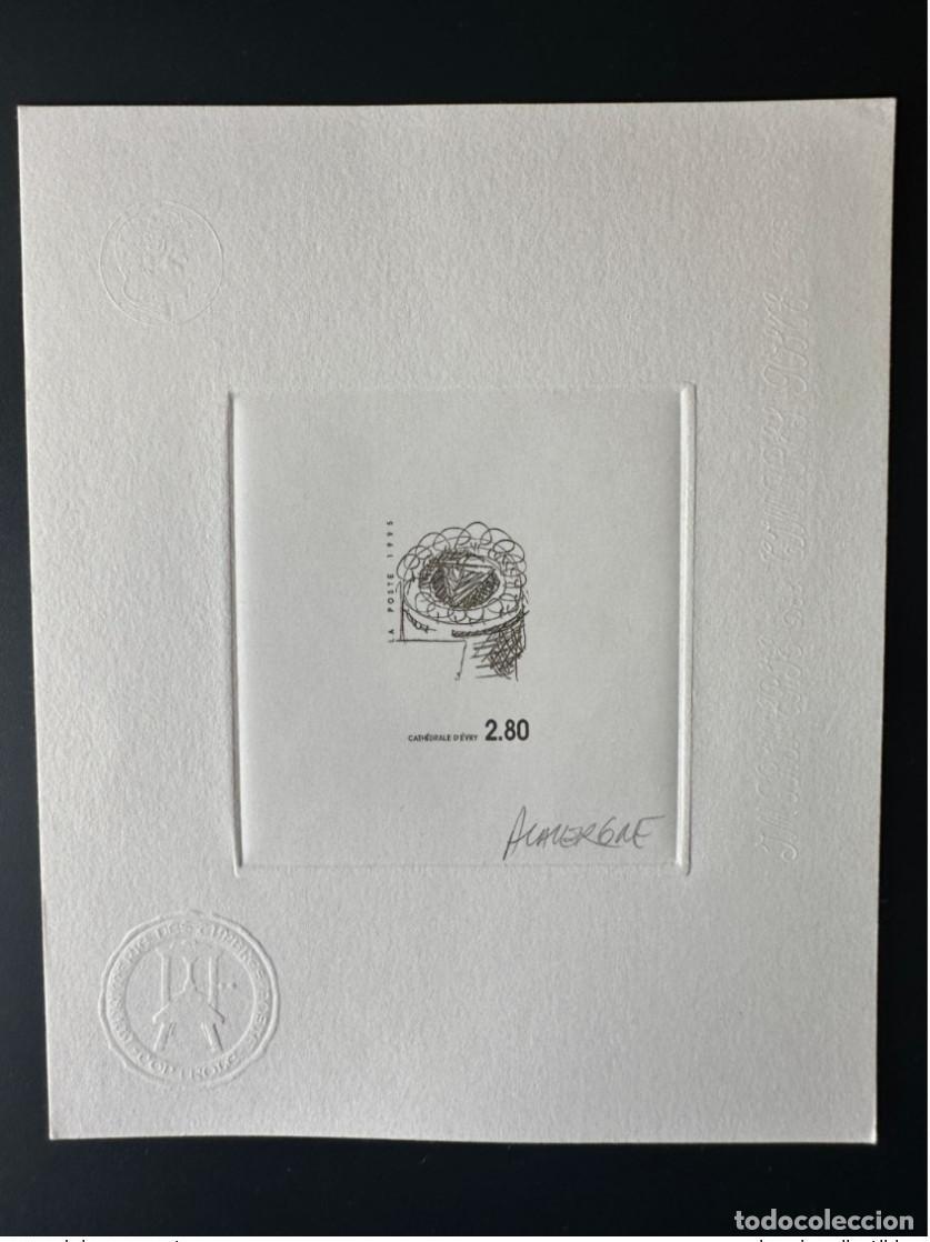 Stamps: Francia 1995 YT 2984 Prueba art&iacute;stica Catedral de Evry
