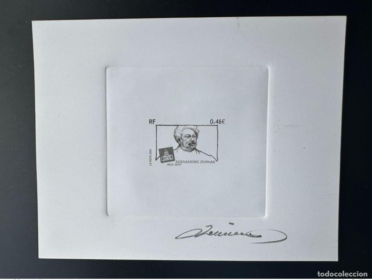 Stamps: Francia 2002 YT 3536 Prueba art&iacute;stica ETAT Proof Alexandre Dumas
