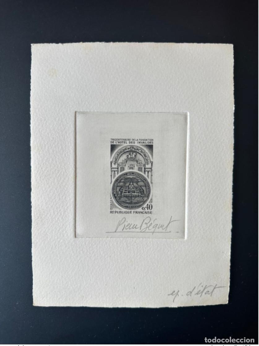 Sellos: Francia 1974 YT 1801 Prueba art&iacute;stica STATE Fondation de l'H&ocirc;tel des Invalides
