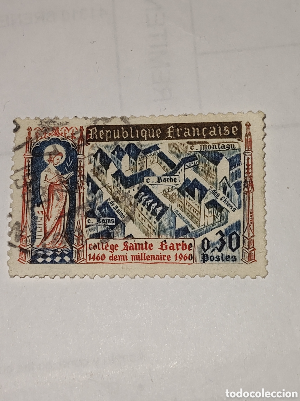 Briefmarken: Sello de Francia V centenario del College Sainte-Barbe en Paris 1960