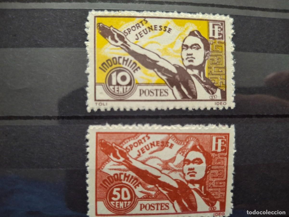 Sellos: HB1656 GRANDES SERIES MUNDIALES sellos en NUEVO* INDOCHINA colonia francesa 284/285