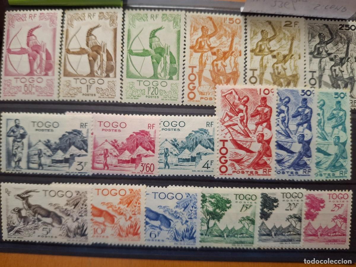 Stamps: HB1681 GRANDES SERIES MUNDIALES sellos en NUEVO** Rep. TOGO Frances 1947 Michel 236/253